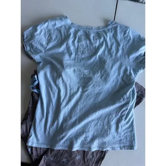 Disney Tink Tinker Bell Pajamas Blue EUC S Cotton Modal - Picture 6 of 6